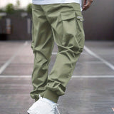 Pantalones casuales diarios para hombre con unicolor y diseno simple