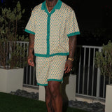 Camisa Rushmore Knit - Verde/Combinado