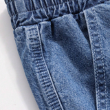 Conjunto de camisa y pantalones cortos de mezclilla para hombres