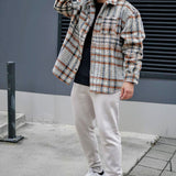 Shacket Move Up Plaid - Bronceado/Multicolor