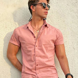 Camisa Abotonada Ryland Short Sleeve - Color De Malva