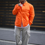 Shacket Smiley Quilted Nylon - Naranja