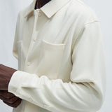 Camisa de manga larga con textura Kina - Blanco roto