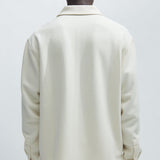 Camisa de manga larga con textura Kina - Blanco roto