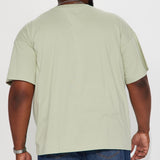 Camiseta esencial de manga corta extragrande - Salvia