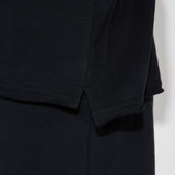 Me gusta cómo se ve la camiseta de manga corta en tejido rizado de gran tamaño - Negro.