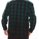 Sunset Dip Dye Flannel Shirt - Green/Black