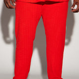 Pantalones ajustados con textura de Dean - Rojo
