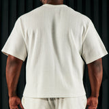Camiseta de manga corta con textura del Dean - Blanco