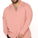Dawson Button Up Shirt - Mauve