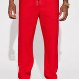 Mostrar los pantalones con abertura delgada - Rojo