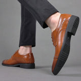 vintage Zapatos derby para con patron de ombre con cordon delantero Zapatos de vestir