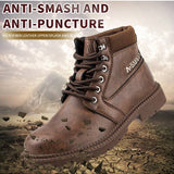 Zapatos De Seguridad Antigolpes Con Cabeza Compuesta, Zapatos De Trabajo Impermeables Antideslizantes, Botas De Trabajo De Moda Industrial Ligeras Y Transpirables Para Hombres