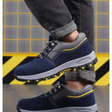 Zapatos De Trabajo De Punta De Acero Para Hombres Zapatos De Seguridad Sneakers, Zapatos Indesctructibles De Trabajo A Prueba De Perforaciones, Calzado De Seguridad